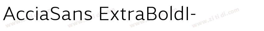 AcciaSans ExtraBoldI字体转换